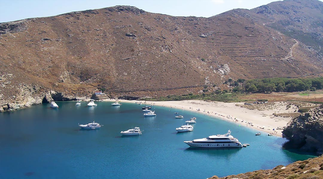 Andros Beaches - Achla beach on Andros Island Greece