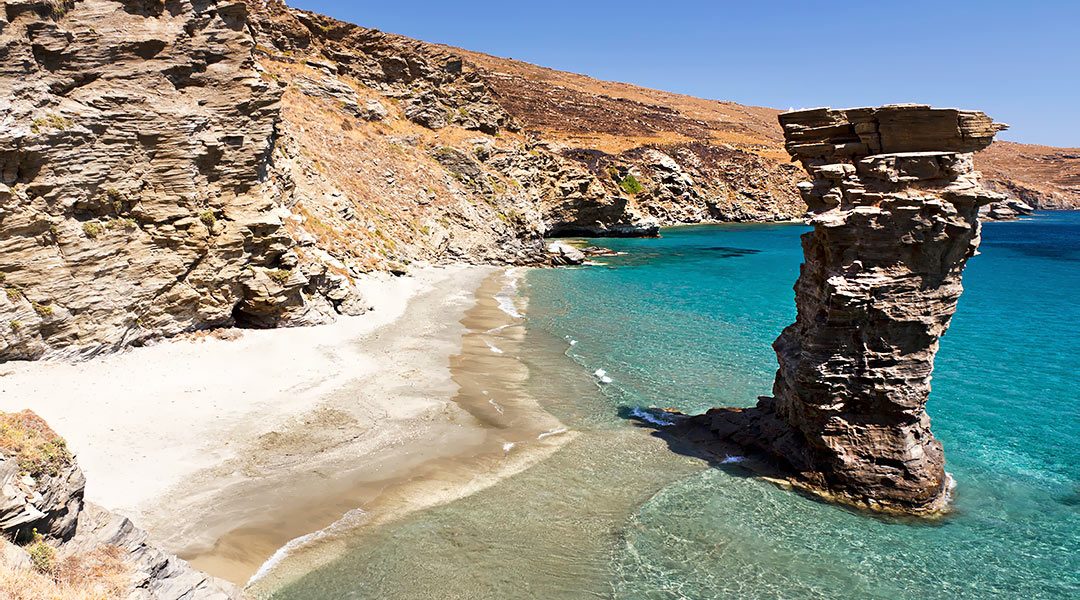 Andros Beaches - Pidima tis Grias beach on Andros Island Greece