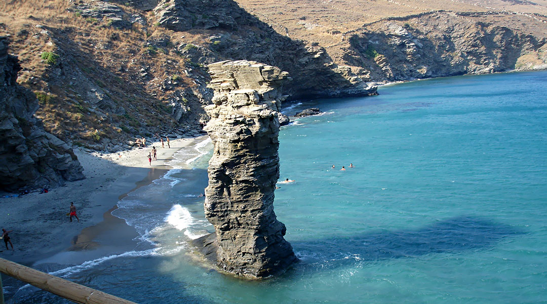 Andros Beaches - Pidima tis Grias beach on Andros Island Greece