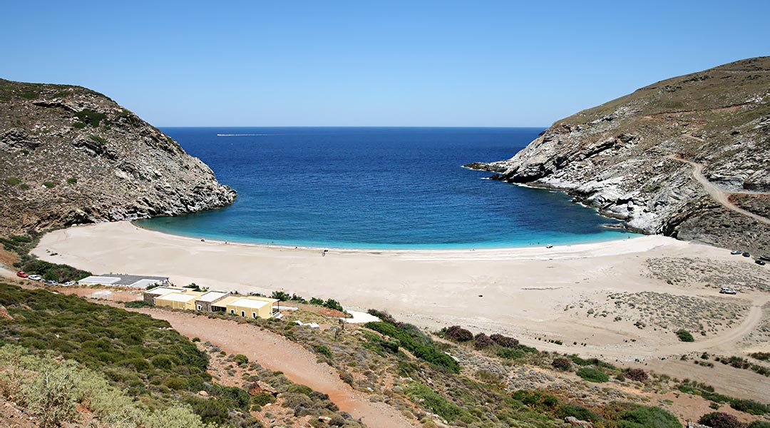 Andros Beaches - Zorkos beach on Andros Island Greece